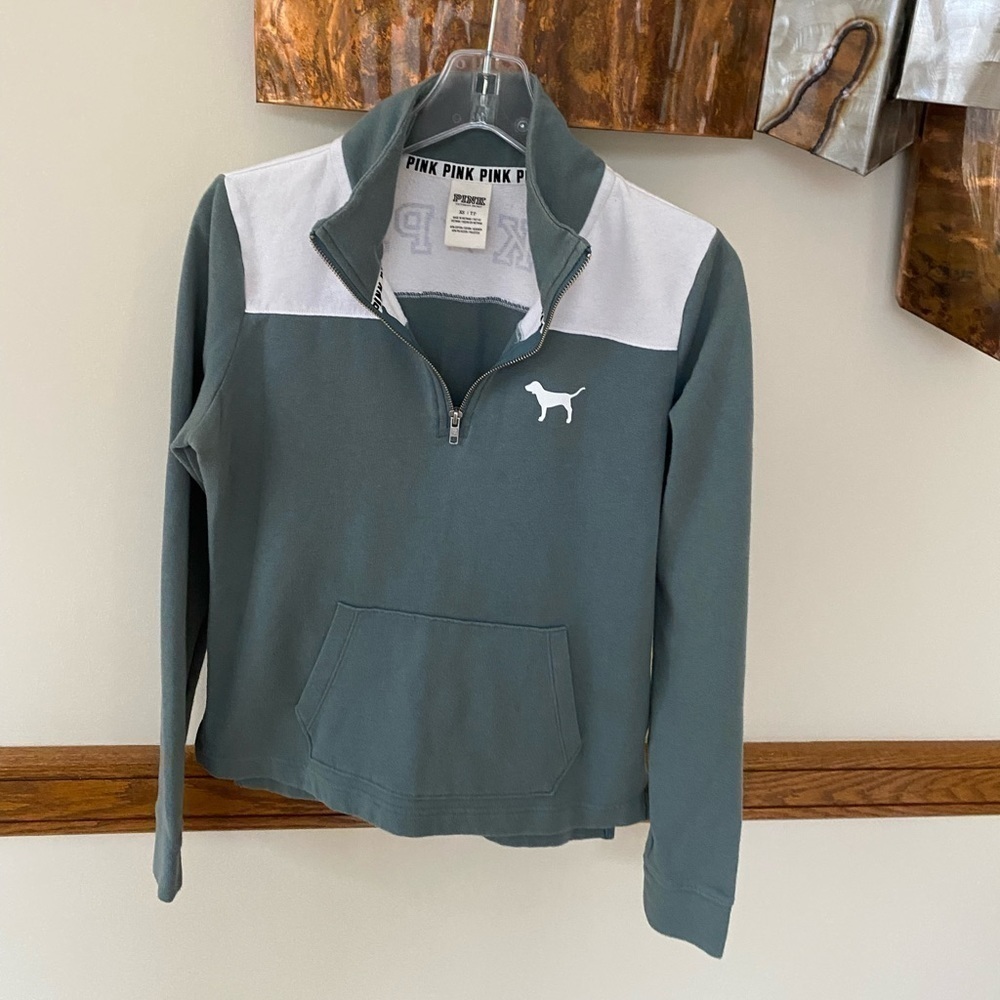 Pink sea foam green perfect quarter zip xs